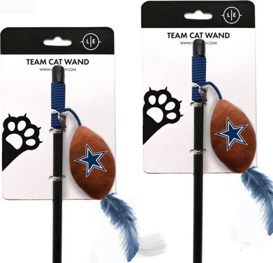 Online * Wholesale Littlearth Nfl Licensed Teaser Wand Cat Toy, 2 Count