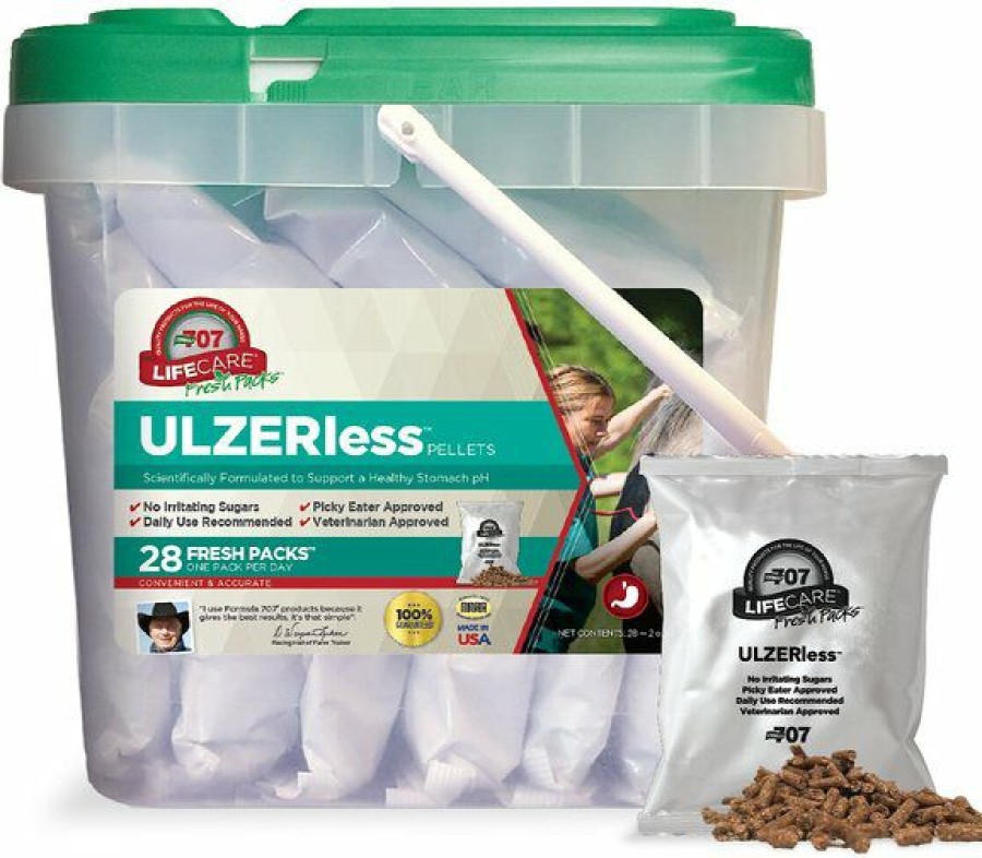 Clearance * Best Sale Formula 707 Ulzerless Digestive Health Hay Flavor Pellets Horse Supplement, 28 Count