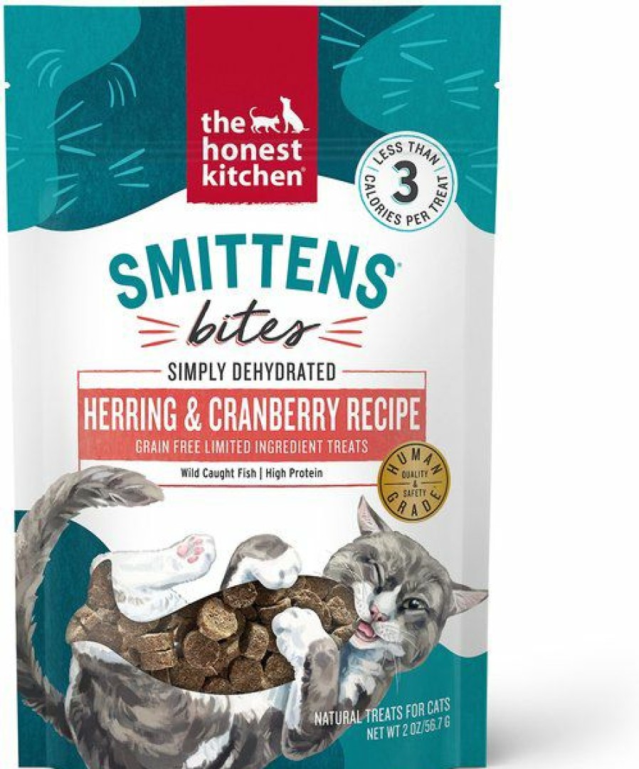 Best * Discount Store The Honest Kitchen Smittens Bites Round Herring & Cranberry Cat Treats, 2-Oz