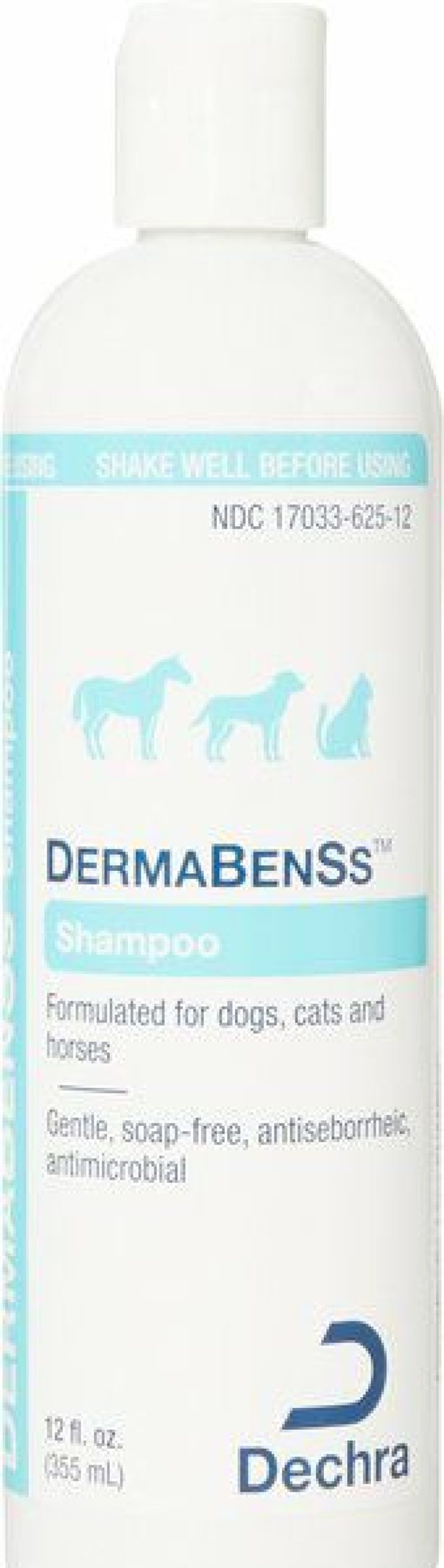 New * Large Choice Dermabenss Shampoo For Dogs, Cats & Horses, 12-Oz Bottle