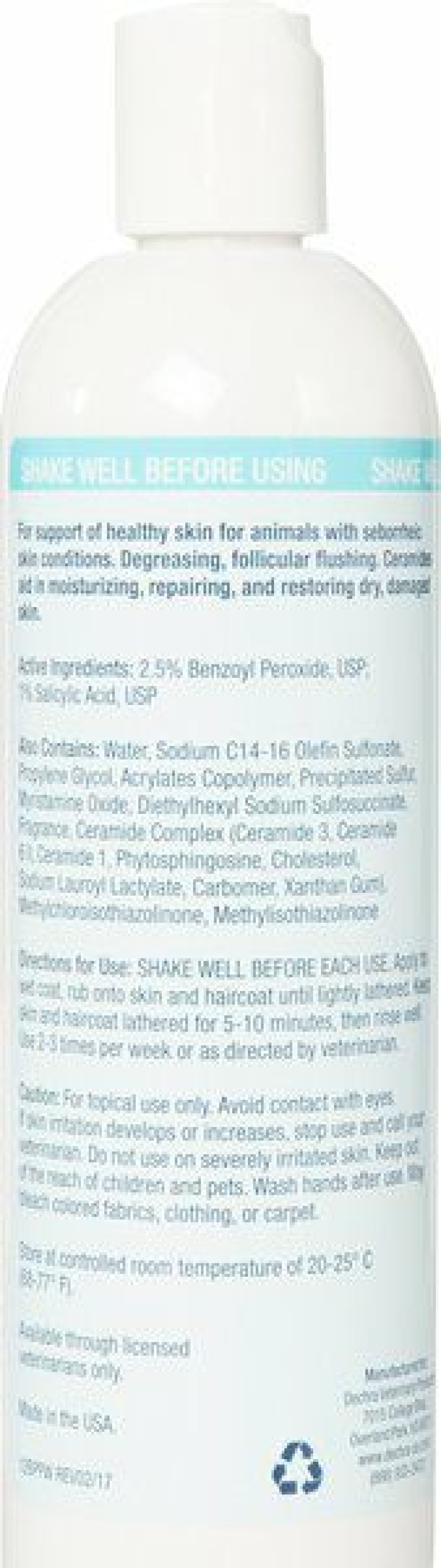 New * Large Choice Dermabenss Shampoo For Dogs, Cats & Horses, 12-Oz Bottle