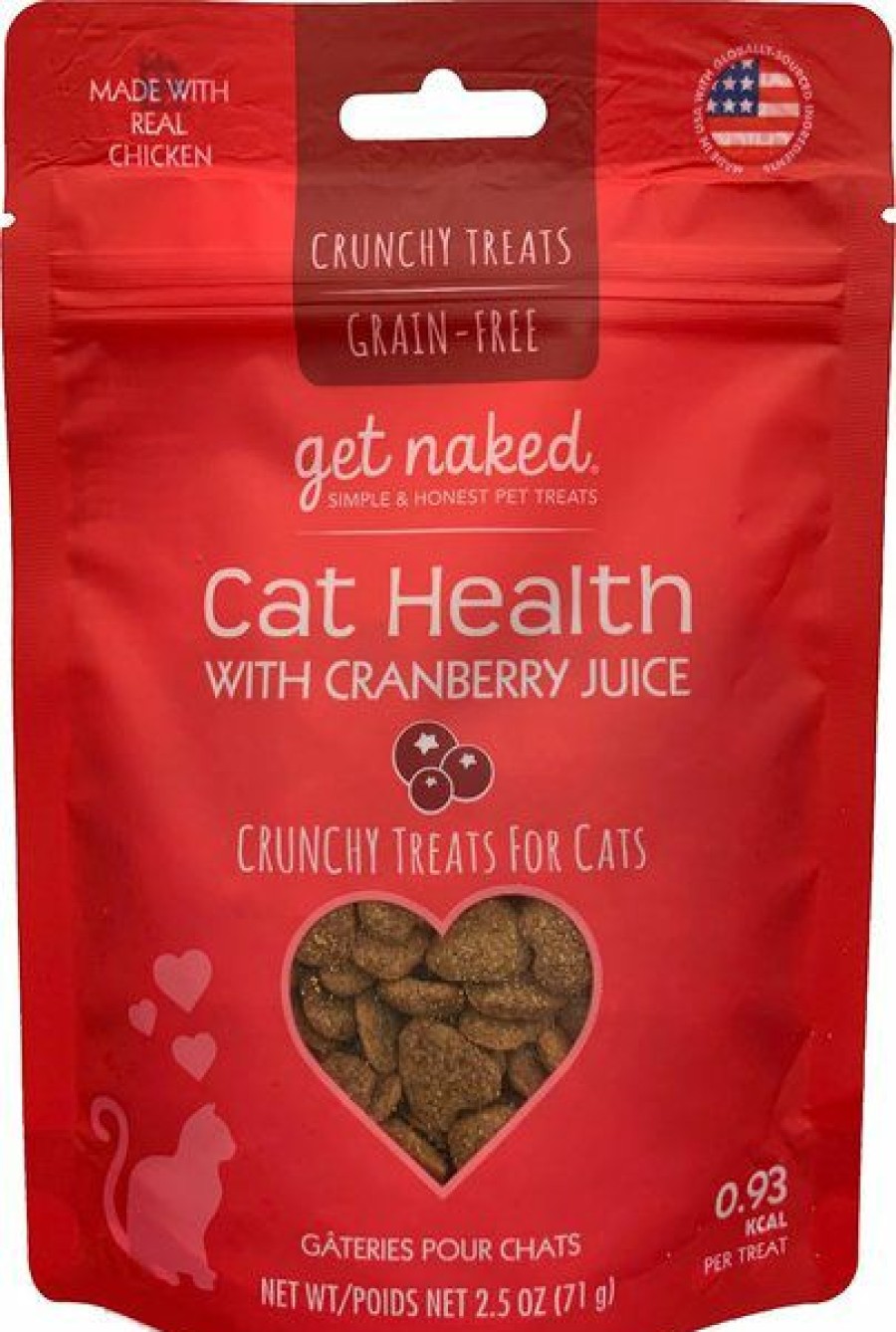 Clearance * Reliable Quality Get Naked Urinary Health Grain-Free Crunchy Cat Treats, 2.5-Oz Bag