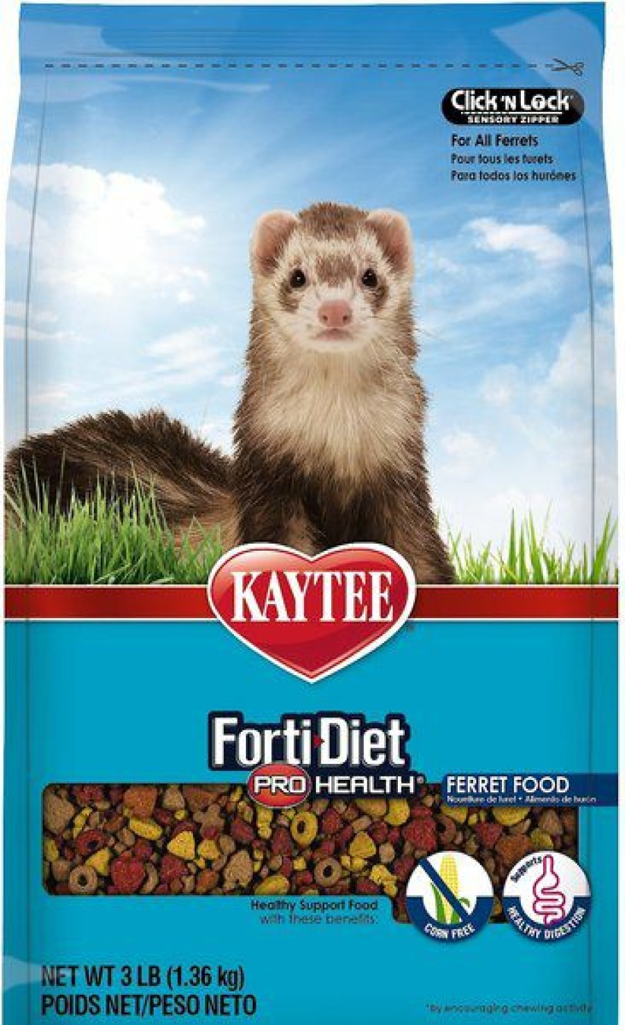 Clearance * Cheaper Kaytee Forti-Diet Pro Health Ferret Food, 3-Lb Bag