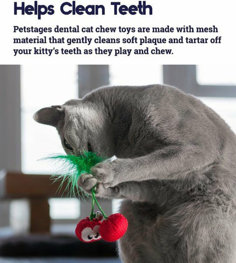 Hot * Low Price Petstages Dental Cherries Catnip Cat Toy