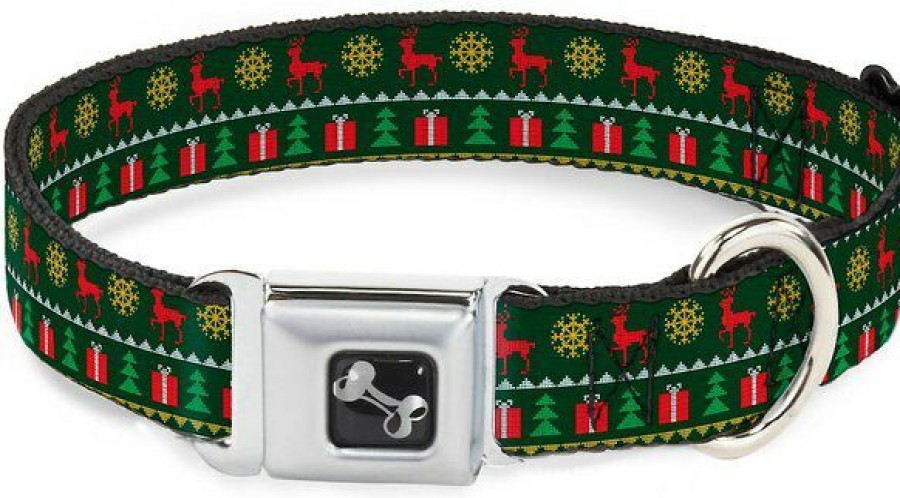 Online * Best Sale Buckle-Down Christmas Sweater Stitch Dog Collar