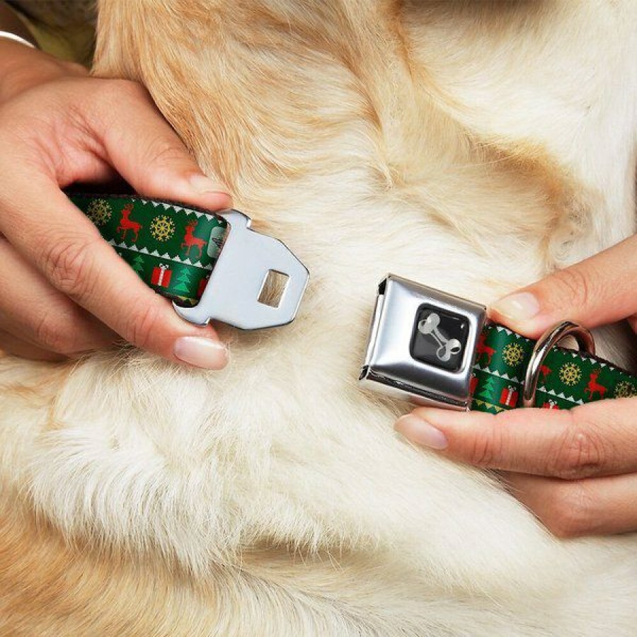 Online * Best Sale Buckle-Down Christmas Sweater Stitch Dog Collar