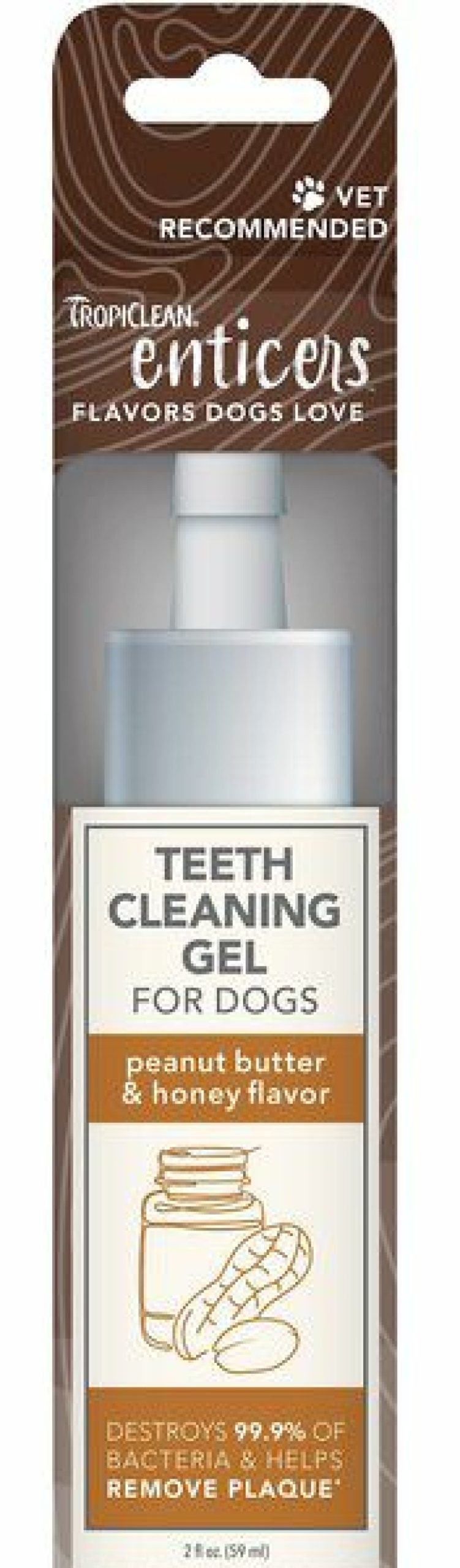 Hot * Discount Store Tropiclean Enticers Peanut Butter & Honey Flavor Teeth Cleaning Dog Dental Gel, 2-Oz Tube