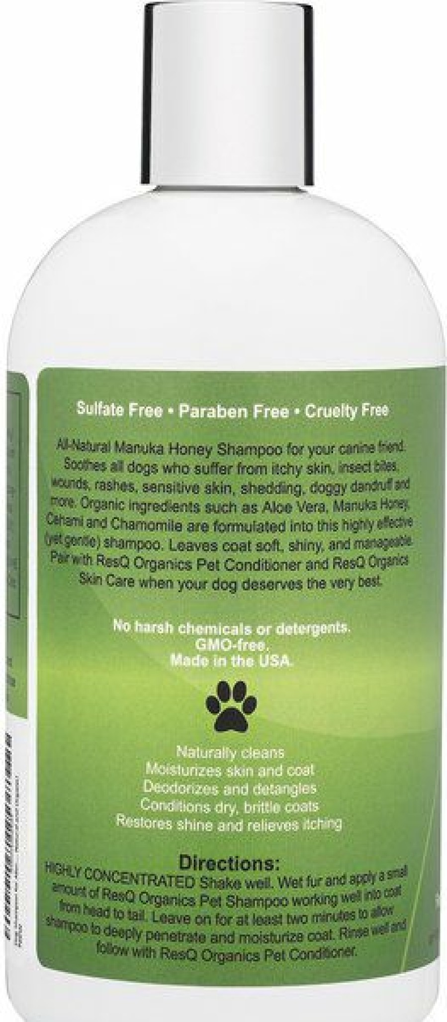 New * Good Quality Resq Organics Manuka Honey Dog Shampoo, 16-Oz Bottle