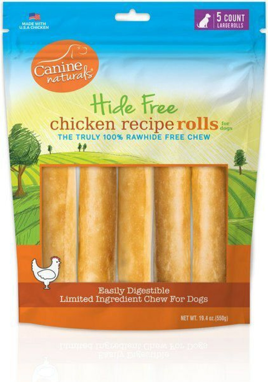 Online * Excellent Canine Naturals Hide Free 7-Inch Chicken Recipe Roll Dog Chew, 5 Count