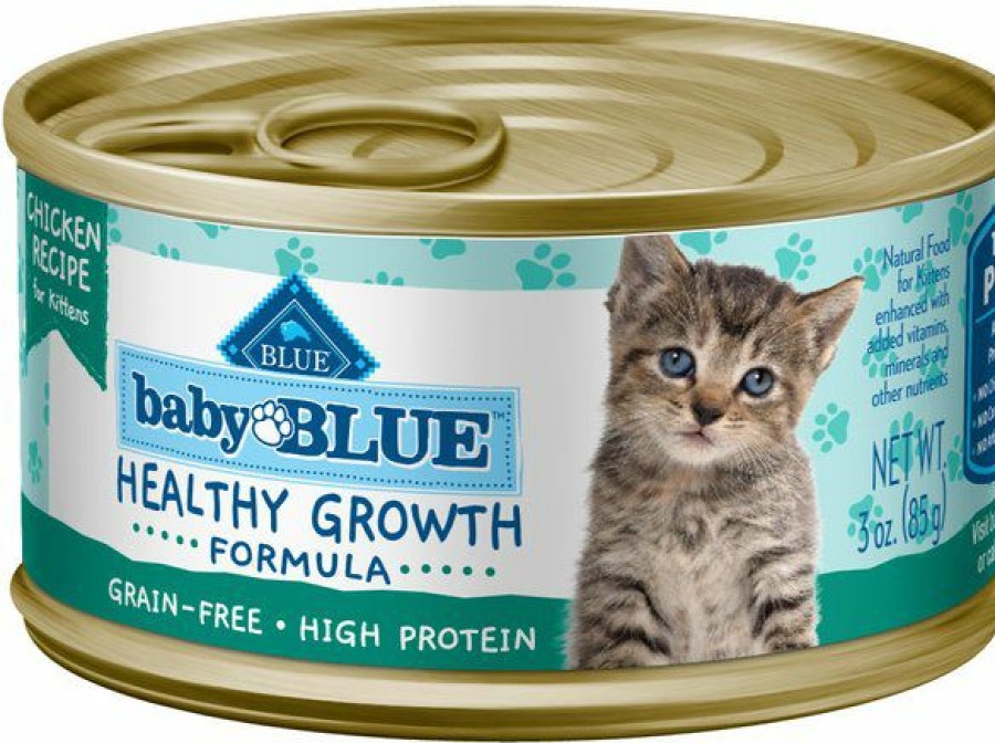 Clearance * Discount Store Blue Buffalo Baby Blue Healthy Growth Formula Grain-Free High Protein Chicken Recipe Kitten Wet Food, 3-Oz Cans, Case Of 24