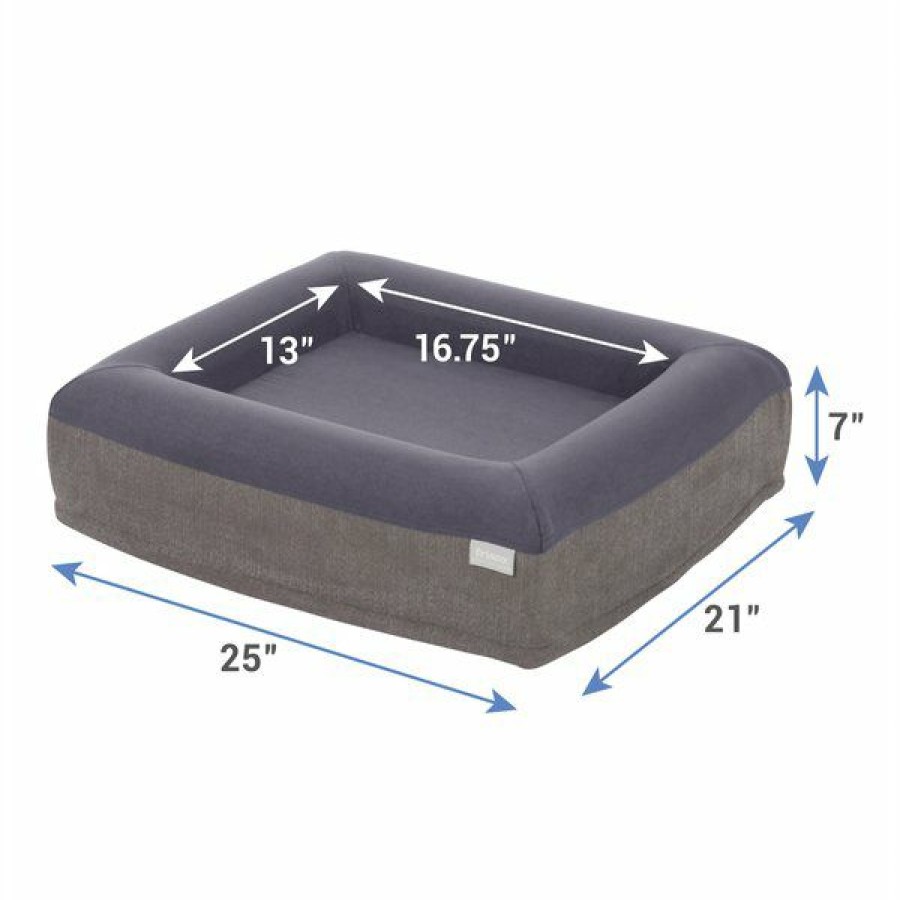 New * Limited Edition Frisco Orthopedic Rectangular Bolster Cat & Dog Bed W/Removable Cover