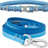 New * Hot Sale Bundle: Frisco Outdoor Two Toned Waterproof Stink Proof Pvc Dog Collar, River Blue, Medium Neck: 14-20-In, Width: 3/4-In + Frisco Outdoor Two Toned Waterproof Stink Proof Pvc Dog Leash, River Blue, Medium Length: 6-Ft, Width: 3/4-In