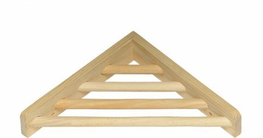 New * Cheaper Prevue Pet Products Wood Corner Bird Cage Shelf, 7-In