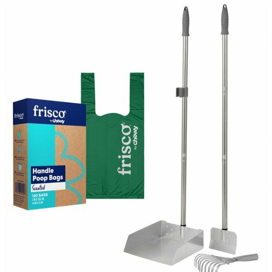 Wholesale * 100% Guarantee Bundle: Frisco Rake & Spade Set With Dustpan, Large + Frisco Handle Dog Poop Bag, Scented, 120 Count