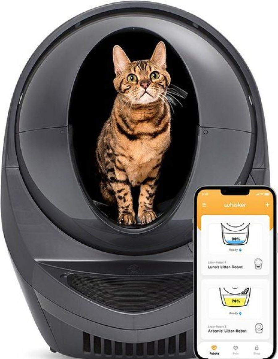 New * Online Whisker Litter-Robot 3 Wifi Enabled Automatic Self-Cleaning Cat Litter Box