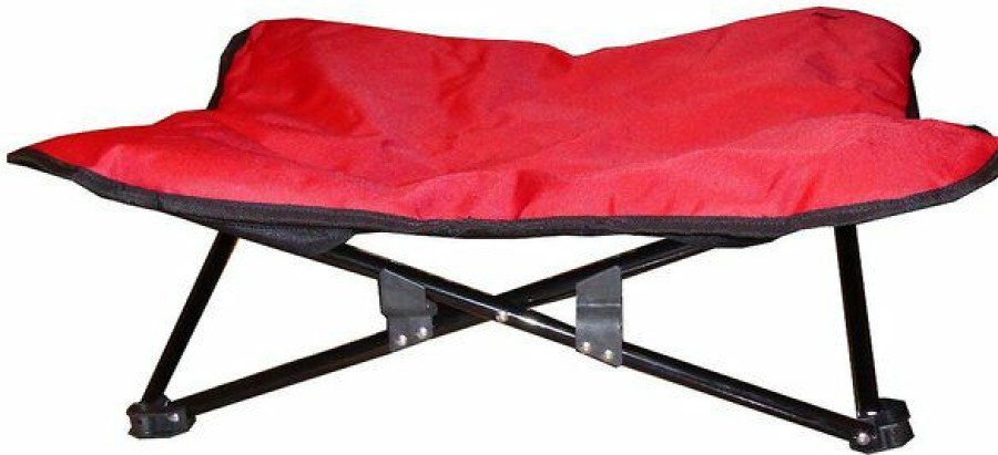 Hot * Hot Sale Hdp Padded Napper Cot Space Saver Elevated Dog Bed W/ Removable Cover, Red, Large