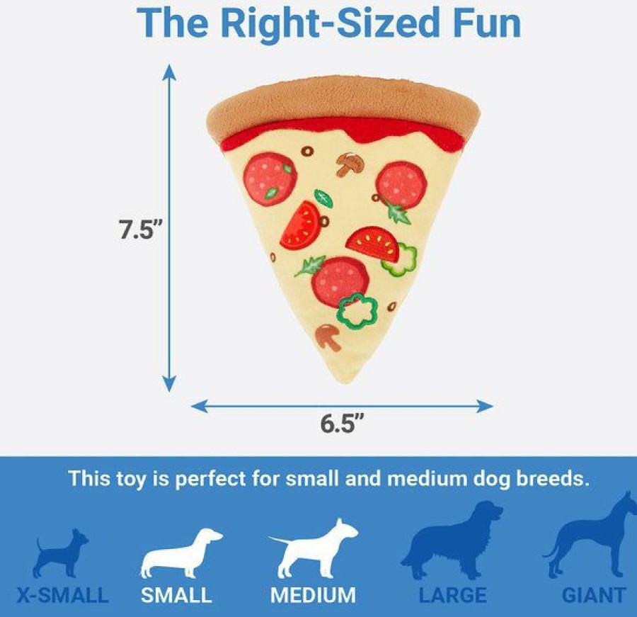 Online * Discount Frisco Plush Squeaking Pizza Slice Dog Toy