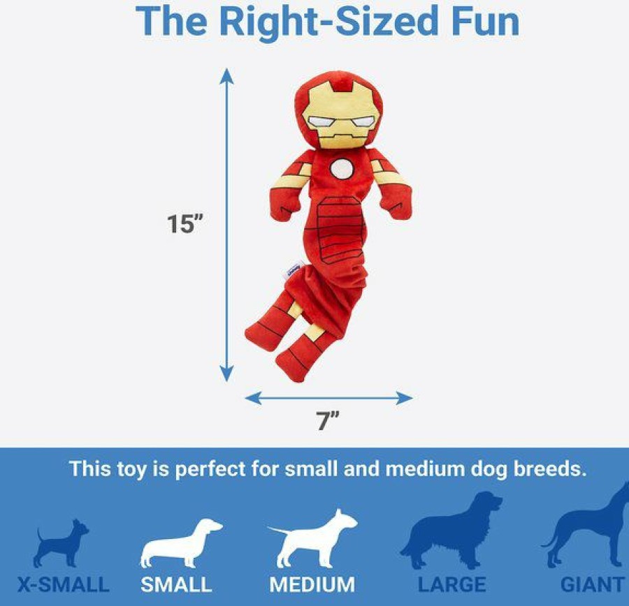 Online * Top Selling Marvel 'S Ironman Bungee Plush Squeaky Dog Toy