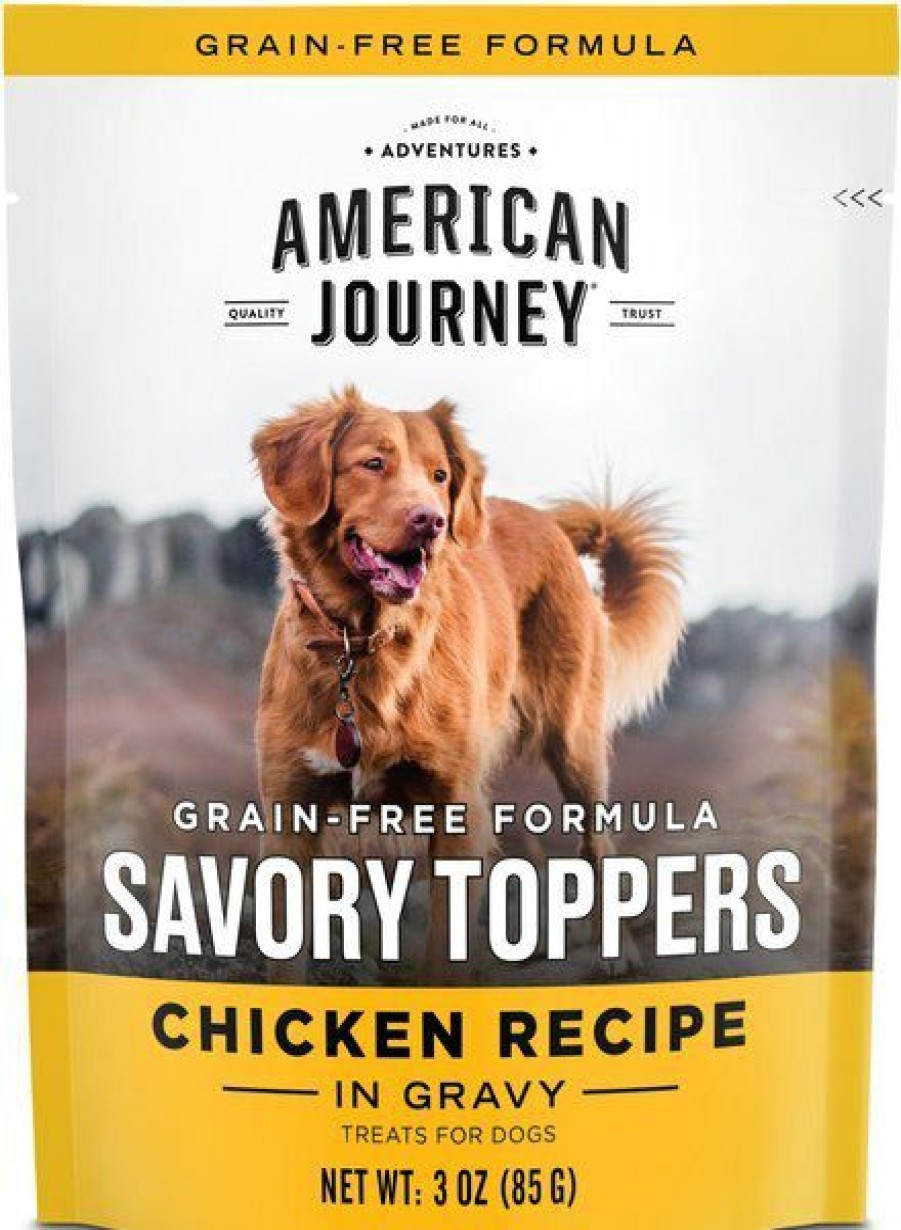 Online * Popular American Journey Savory Toppers Chicken Recipe In Gravy Grain-Free Dog Food Topper, 3-Oz Pouches, Case Of 24