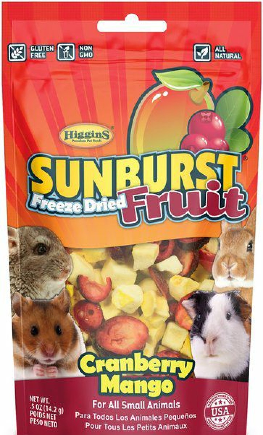 Online * Low Price Higgins Sunburst Freeze Dried Fruit Cranberry Mango Small Animals Treats, .5-Oz Bag