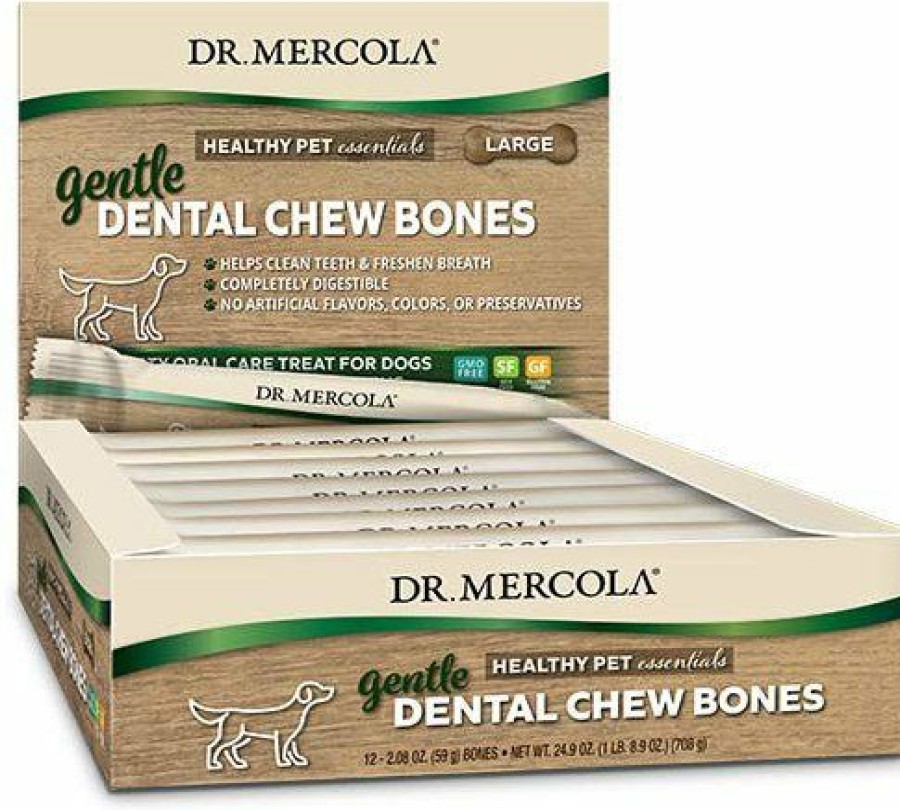 Wholesale * Dr Mercola Hot Sale Dr. Mercola Gentle Chew Bone Rawhide-Free Large Dental Dog Treats, 12 Count