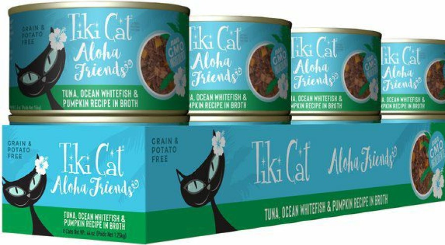 Wholesale * Popular Tiki Cat Aloha Friends Tuna With Ocean Whitefish & Pumpkin Grain-Free Wet Cat Food