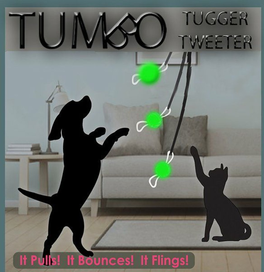 New * Reliable Quality Tumbo Indoor Plush Tugger Tosser Dog Toy, Green