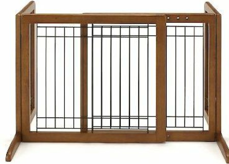 New * Popular Richell Freestanding Gate For Dogs & Cats, Brown