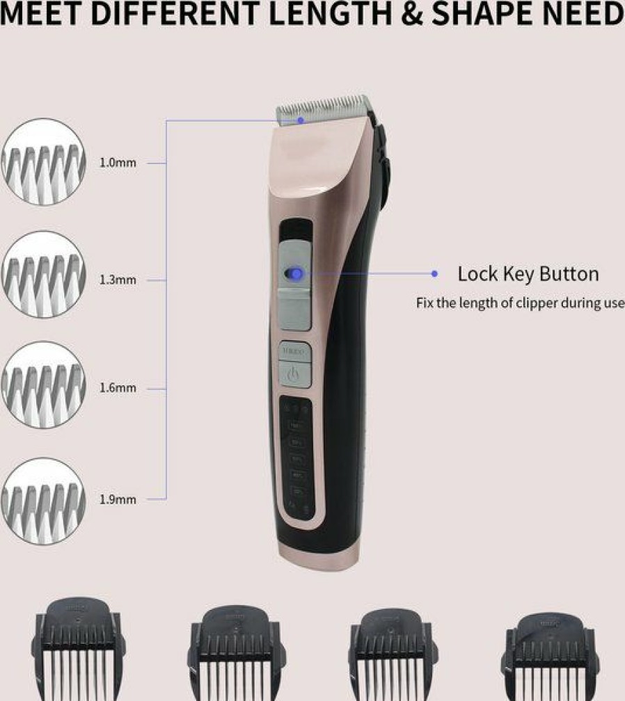 Hot * Best Sale Patpet P730 Removable Blade Dog & Cat Hair Grooming Clipper, Rose Gold