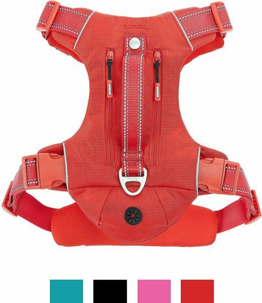 New * Hot Sale Bundle: Frisco Outdoor Premium Ripstop Nylon Dog Harness With Pocket, Sunset Orange, Extra Large, Neck: 22 To 34-In, Girth: 32 To 44-In + Frisco Outdoor Waterproof Stinkproof Pvc Rope Leash, Sunset Orange, 6 Ft.