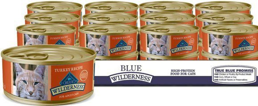 Best * Best Sale Blue Buffalo Wilderness Turkey Grain-Free Canned Cat Food, 5.5-Oz, Case Of 24