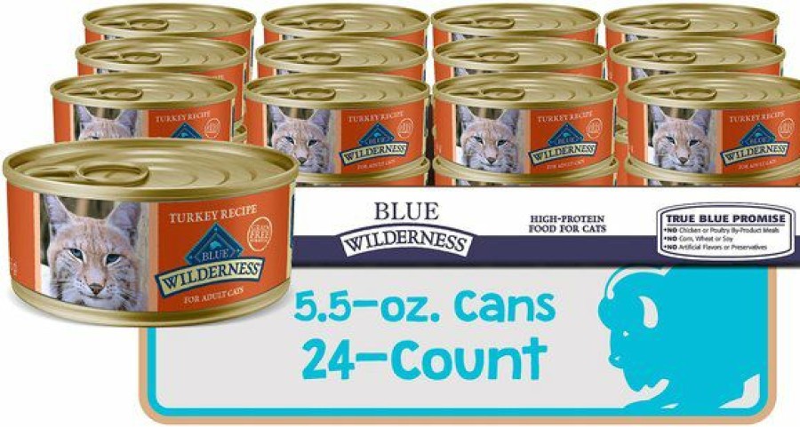 Best * Best Sale Blue Buffalo Wilderness Turkey Grain-Free Canned Cat Food, 5.5-Oz, Case Of 24