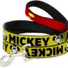 Wholesale * Popular Buckle-Down Mickey Smiling Polyester Standard Dog Leash, Small: 4-Ft Long, 1-In Wide