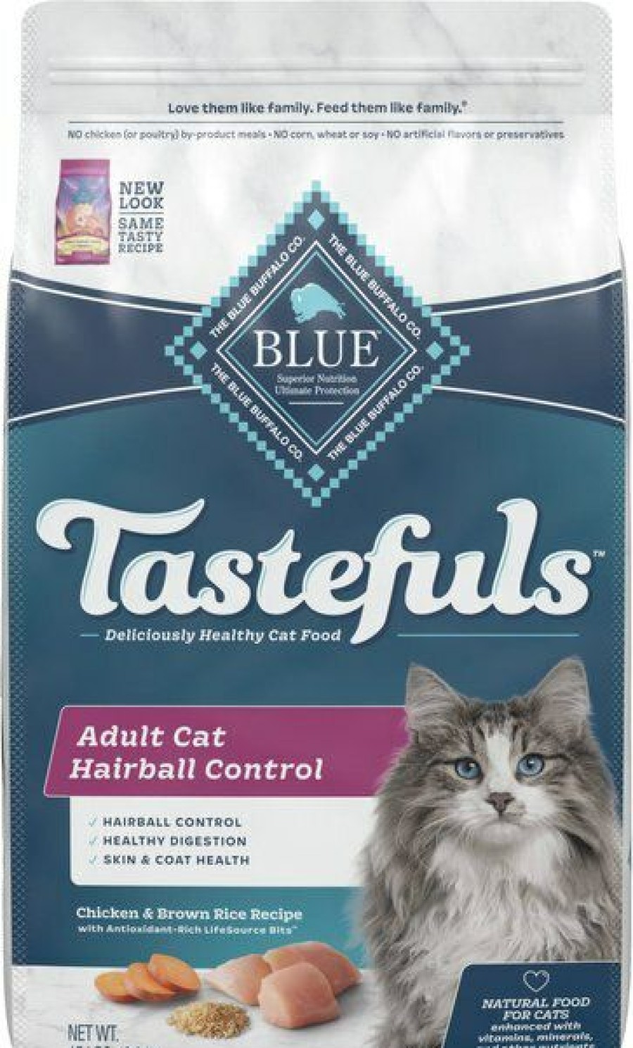 Online * Reliable Quality Blue Buffalo Indoor Hairball Control Chicken & Brown Rice Recipe Adult Dry Cat Food