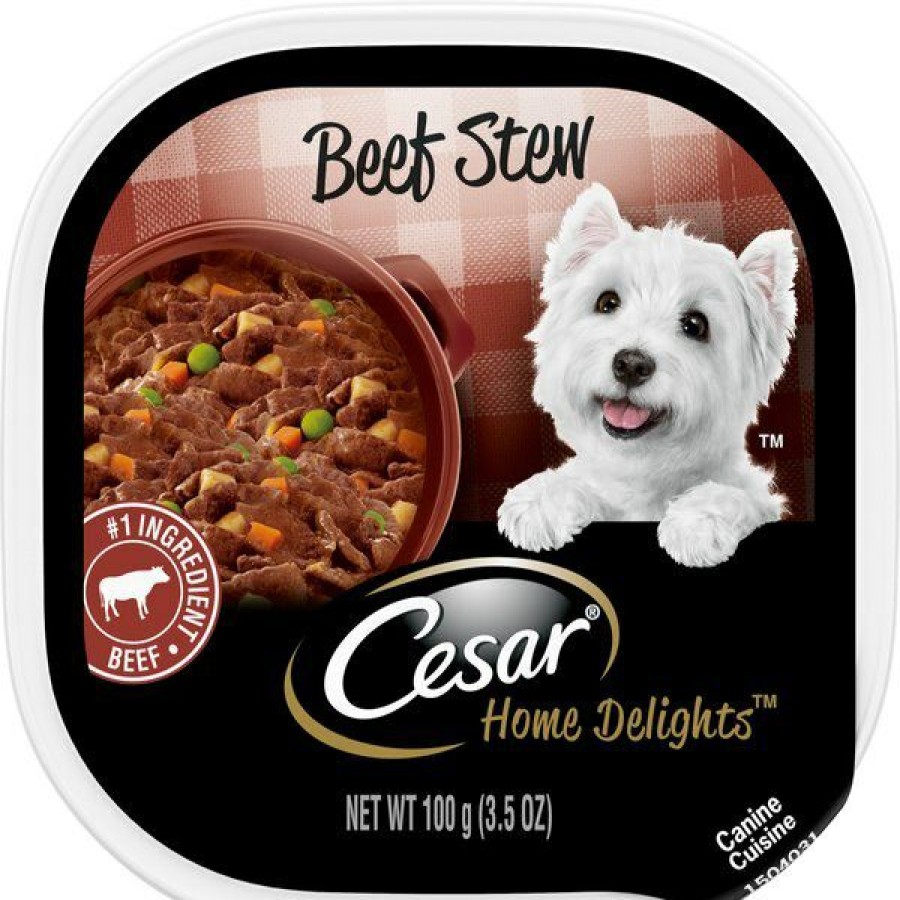 Wholesale * Cheaper Cesar Home Delights Beef Stew Dog Food Trays, 3.5-Oz, Case Of 24