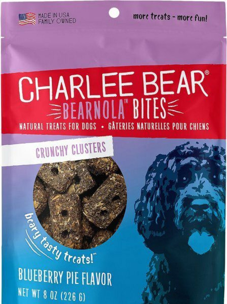 Best * Best Sale Charlee Bear Bearnola Bites Blueberry Pie Flavor Dog Treats, 8-Oz Bag