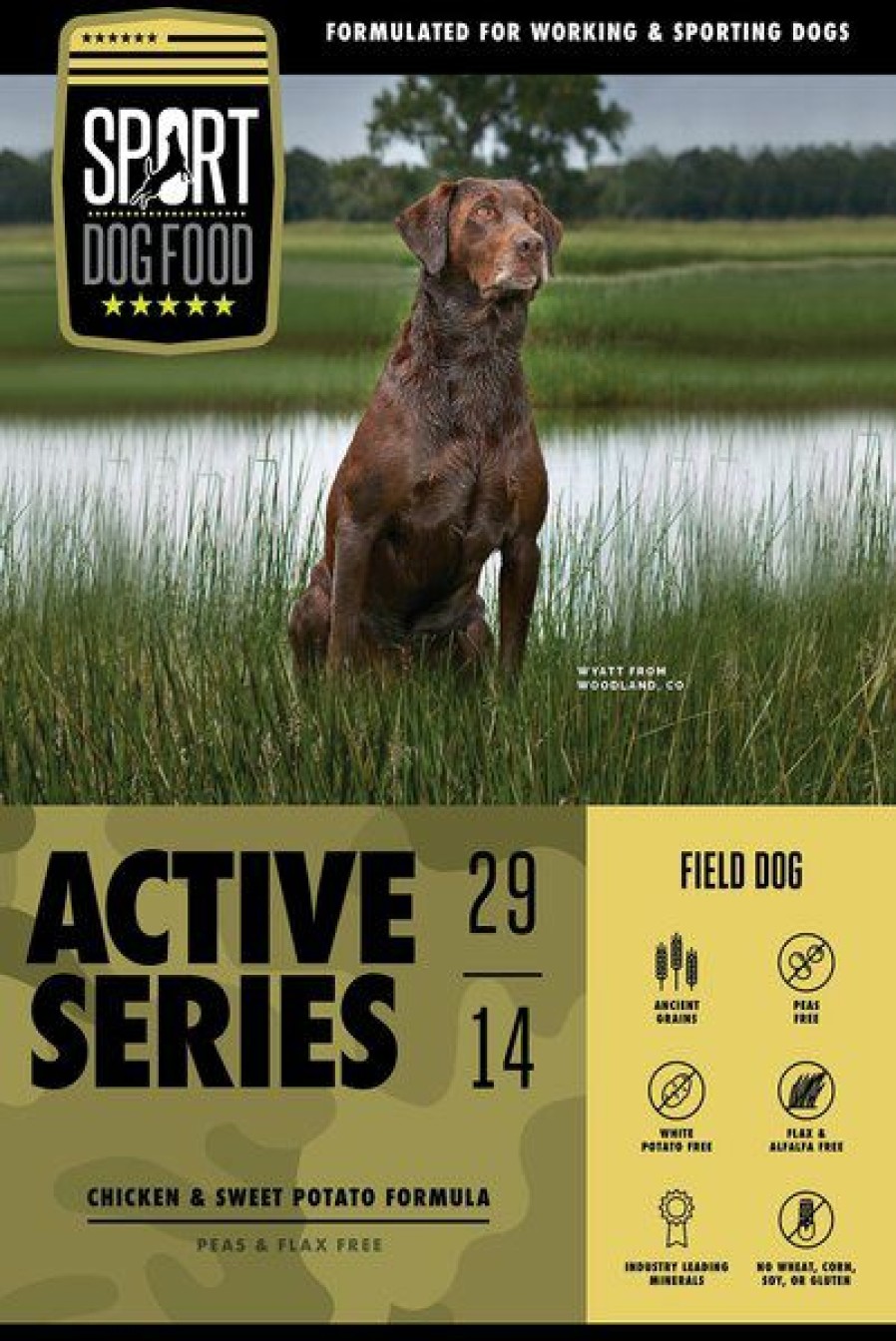 Online * Excellent Sport Dog Food Active Series Field Dog Chicken & Sweet Potato Formula Flax-Free Dry Dog Food, 30-Lb Bag