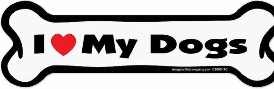 Online * Hot Sale Imagine This Company "I Love My Dogs" Magnet, Bone Shape