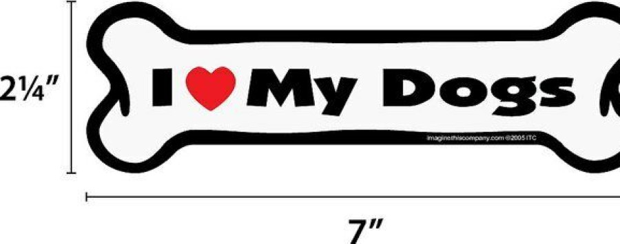 Online * Hot Sale Imagine This Company "I Love My Dogs" Magnet, Bone Shape