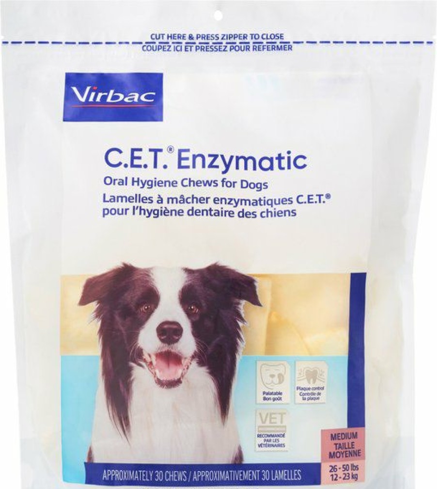 Online * Online Virbac C.E.T. Enzymatic Dental Chews For Medium Dogs, 26-50 Lbs, 30 Count