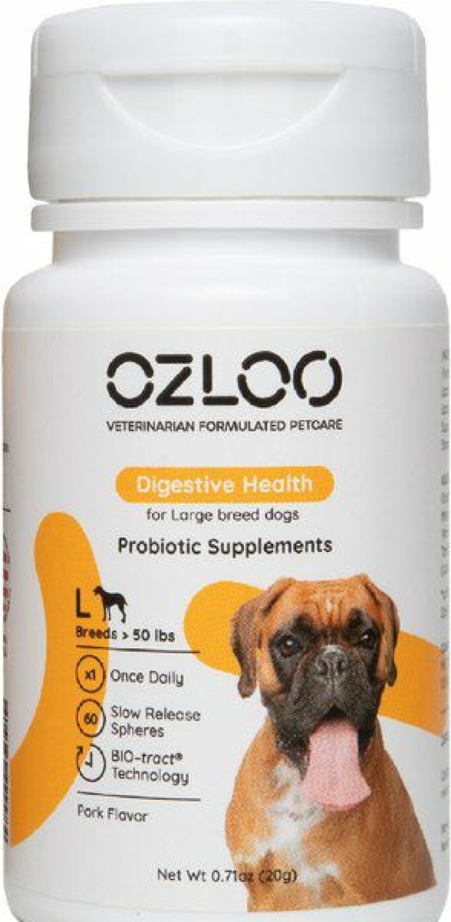 Online * Wholesale Ozloo Large Breed Digestive Health Probiotic Dog Supplement, 60 Count