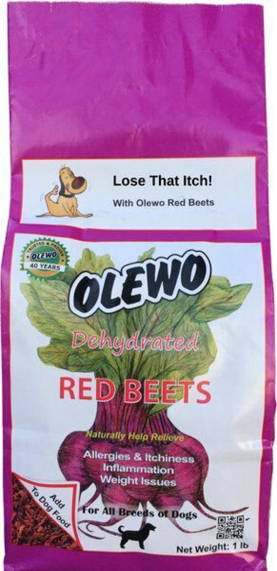 Best * Limited Edition Olewo Itch & Allergy Relief Dehydrated Red Beets Healthy Weight Dog Food Topper