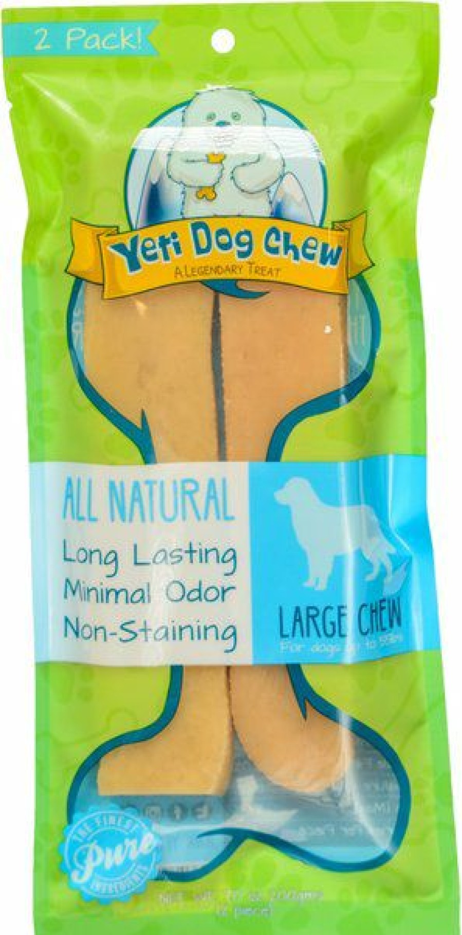 New * Wholesale Yeti Dog Chew Large Himalayan Cheese Dog Treats, 2 Count