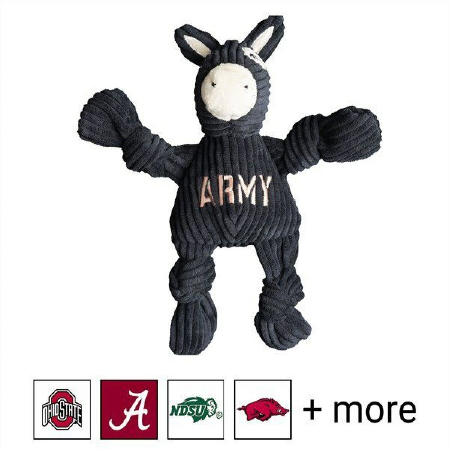 Wholesale * Discount Store Hugglehounds U.S. Army Mule Corduroy Knottie Squeaky Plush Dog Toy