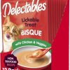 New * 100% Guarantee Hartz Delectables Bisque Non-Seafood Recipe Chicken & Veggies Lickable Wet Cat Treats, 1.4-Oz, Case Of 12