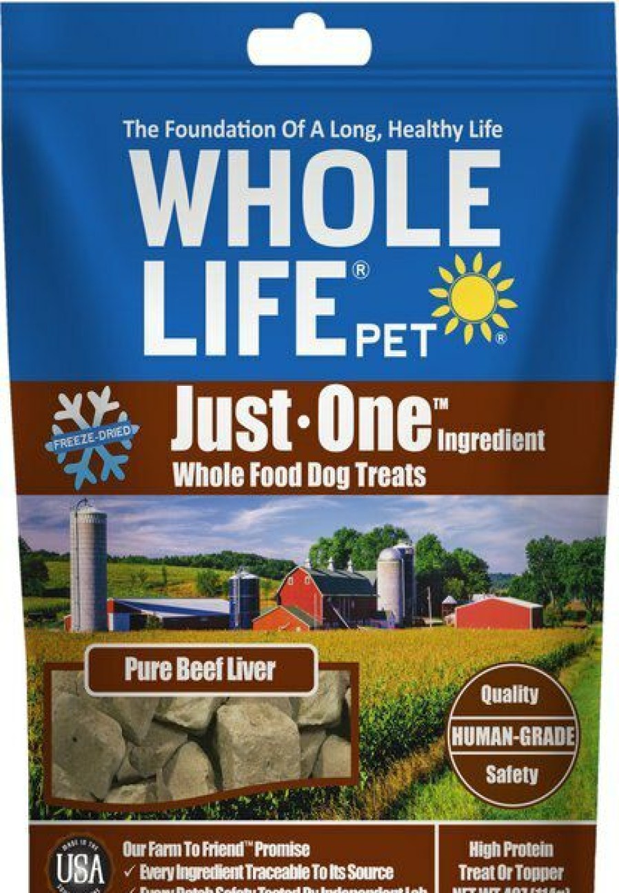 Hot * Large Choice Whole Life Just One Ingredient Pure Beef Liver Freeze-Dried Dog Treats, 4-Oz Bag