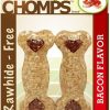 Hot * Hot Sale Premium Pork Chomps Bacon Flavor Crunchy Bone Dog Treats