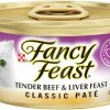 New * Cheaper Fancy Feast Classic Tender Beef & Liver Feast Canned Cat Food, 3-Oz, Case Of 24