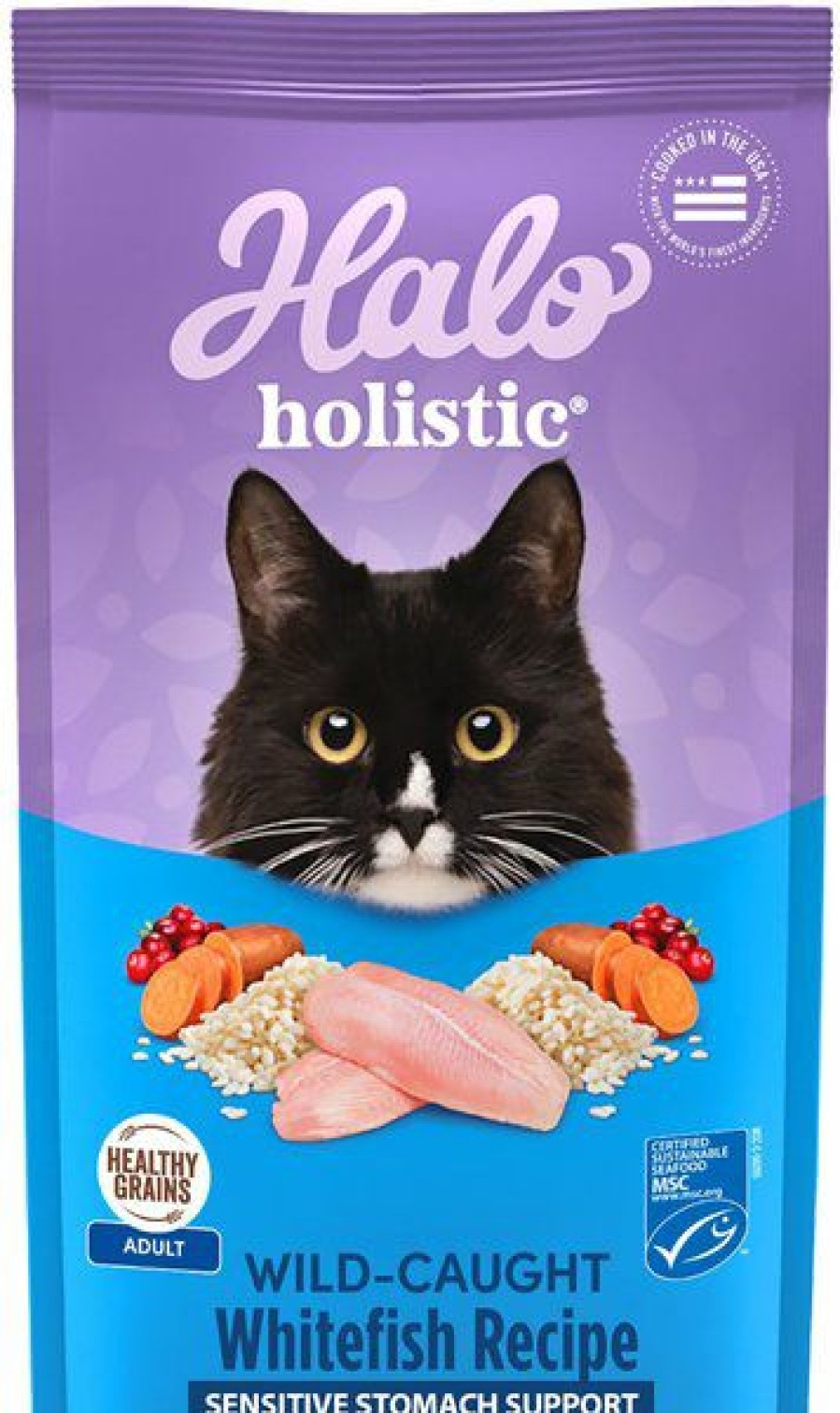 Wholesale * Hot Sale Halo Holistic Seafood Medley Sensitive Stomach Dry Cat Food