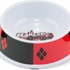 New * Top Selling Buckle-Down Harley Quinn Diamon Icon Diamonds Dog Bowls, Red, 16-Oz